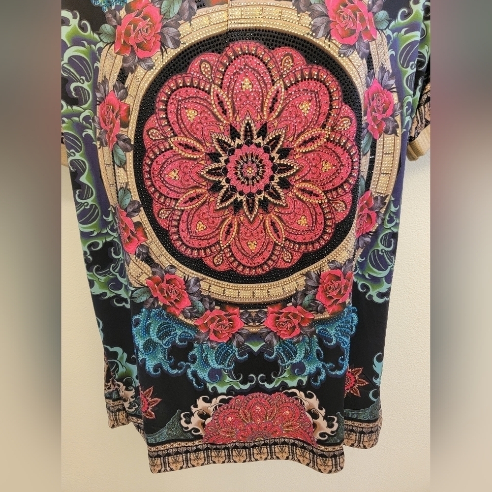 NWT Barabas Men's Rhinestone Embellished Polo Shirt - Picture 7 of 13